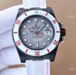 Swiss Rolex DiW Submariner Glacial Limited Edition Watch DLC Case White Ceramic 40mm
